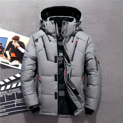 Herren Winterjacke Isoliert Kapuze Outdoor