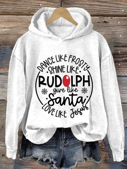 Women's Festive Red Christmas Hoodie
