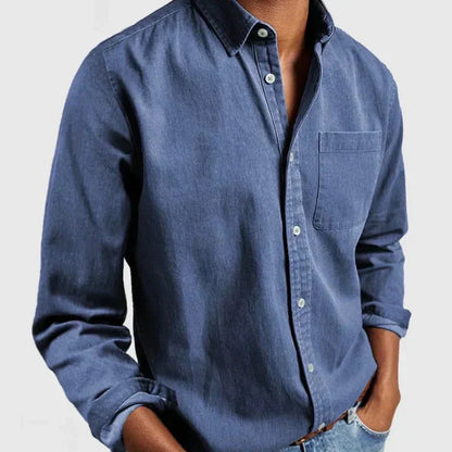 Men's Traditional Blue Denim Shirt