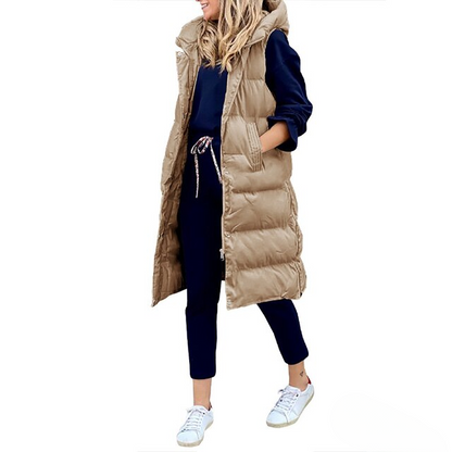 Women's Long Sleeveless Stylish Winter Coat