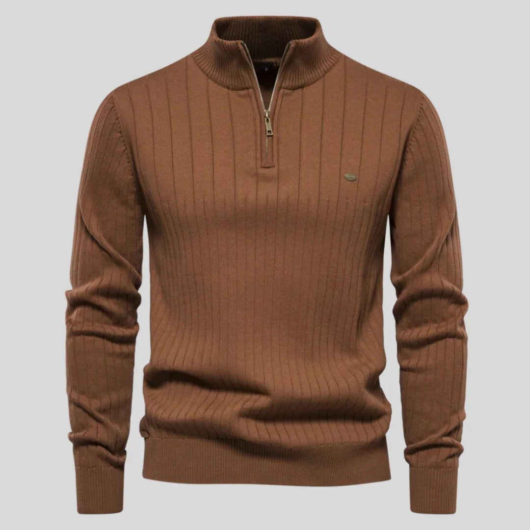 Men's Warm Knitted Half-Zip Sweater Winter Edition