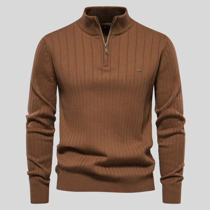 Men's Warm Knitted Half-Zip Sweater Winter Edition