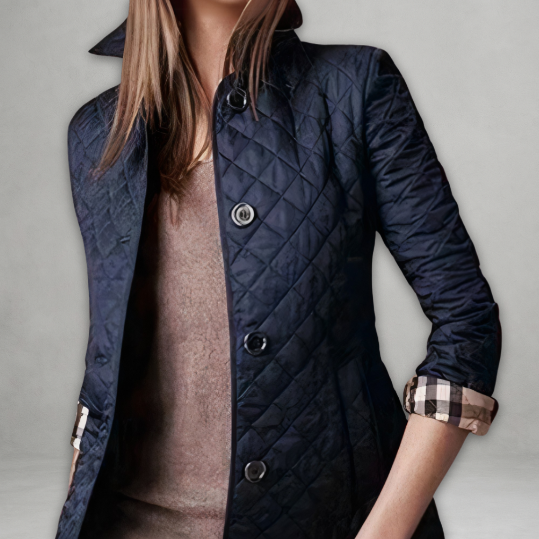 Warmly padded winter jacket with buttons