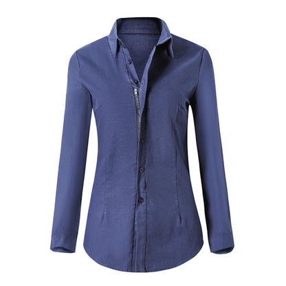 Elegant Women's Blouse Long-Sleeved Classic