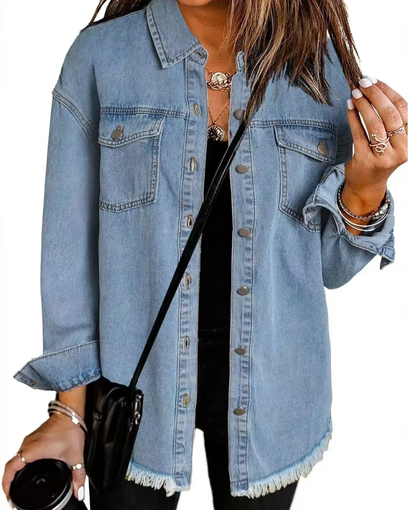 Women's Casual Cashmere Shirt Jacket