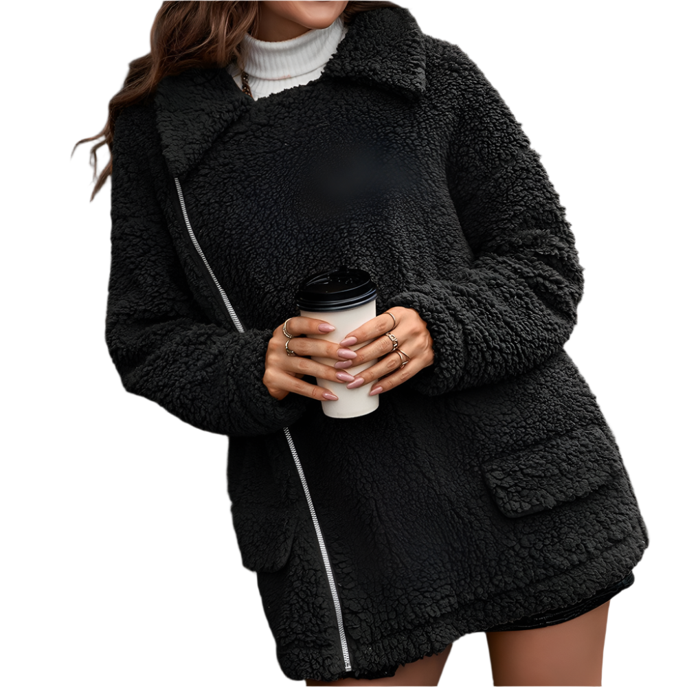Soft Fleece Jacket Women Zipper Warm