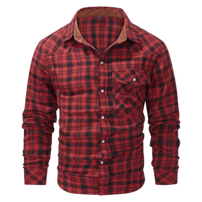 Herren Winterjacke Karomuster Elegant