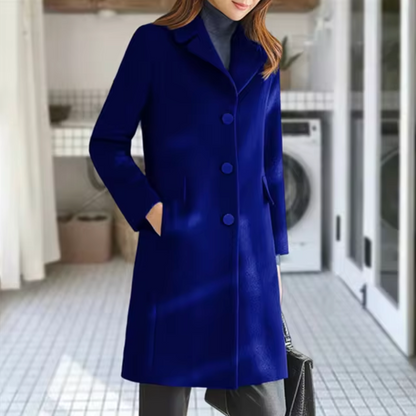 Warm Wool Coats for Women with Front Pockets