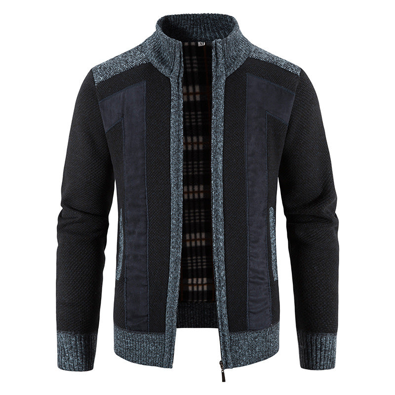 Comfortable Men's Plush Zip-Up Jacket