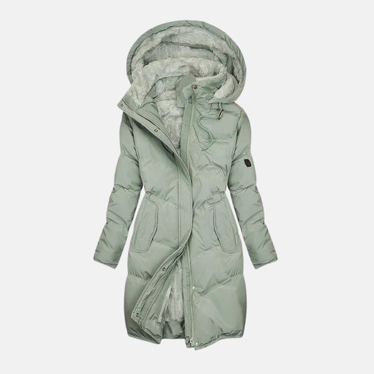 Wasserabweisende Winterjacke Lang Gefüttert - IdealeKleiden