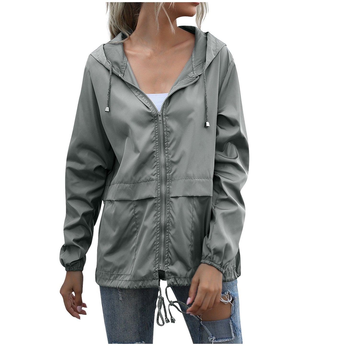 Lightweight Windbreaker Hooded Jacket
