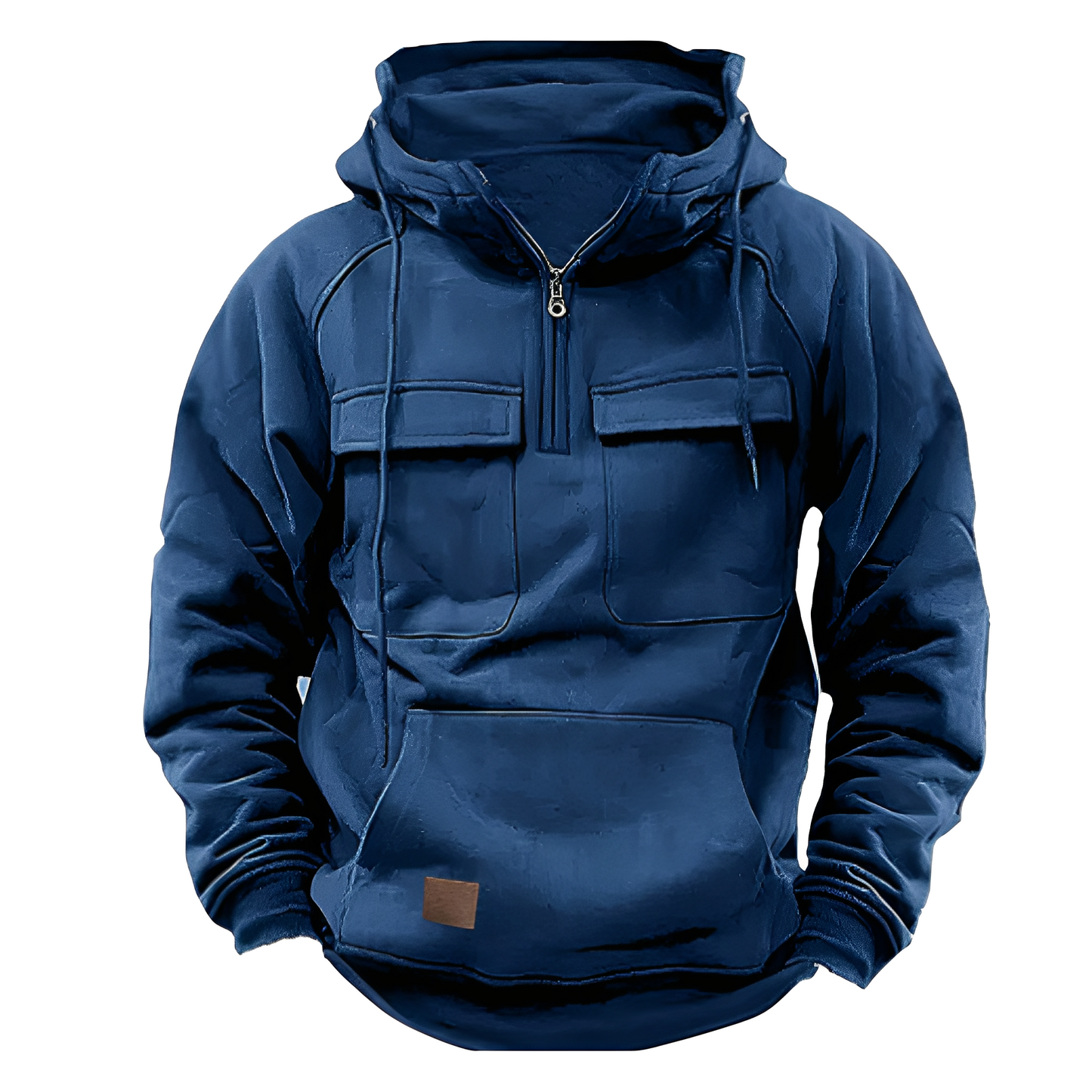 Practical Men's Hoodie Multi-Pocket Design