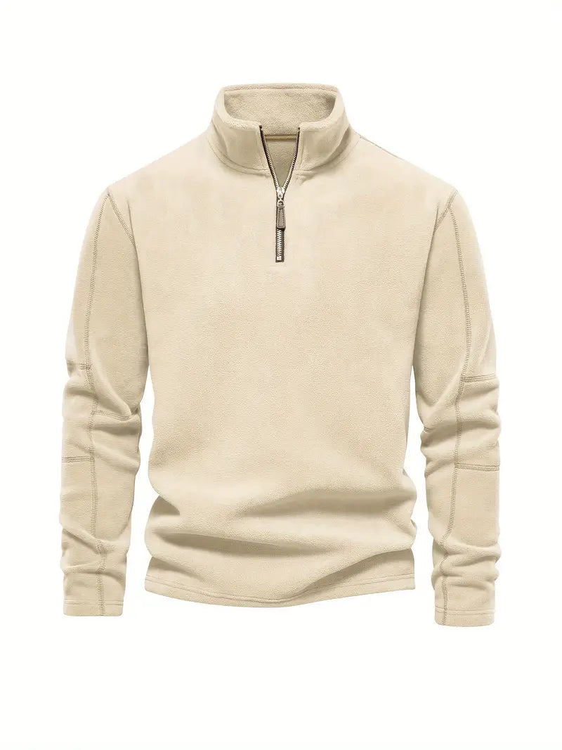 Cord Half-Zip Sweater Modern Style