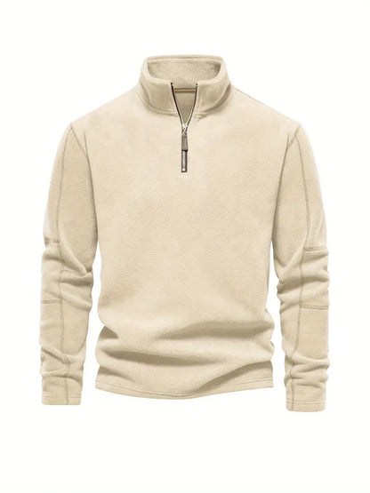Cord Half-Zip Sweater Modern Style