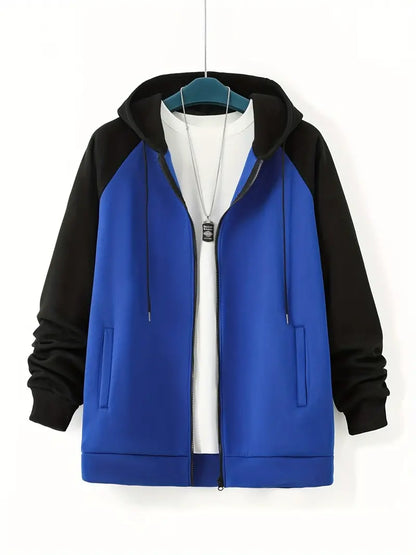 Men's Long Sleeve Drawstring Jacket Elegant