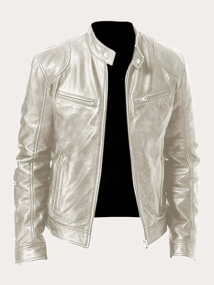 Men's Elegant Black Leather Jacket