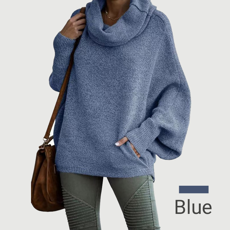 Cozy Batwing Sweater with Pockets