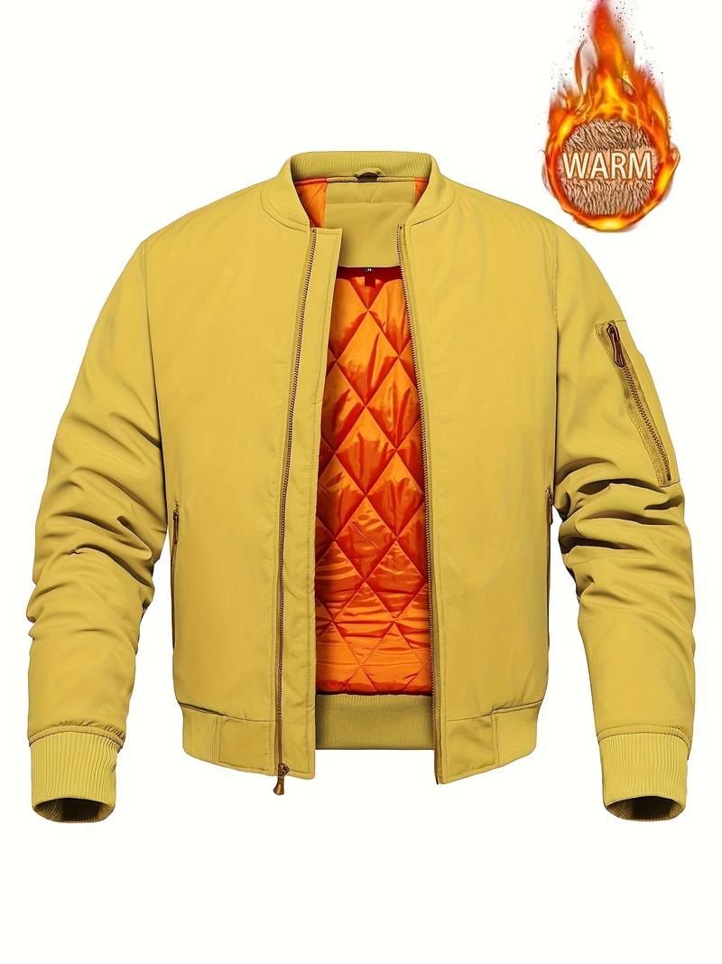 Men's Elegant Black Bomber Jacket
