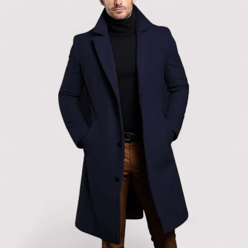 Men's Long Warm Wool Coat