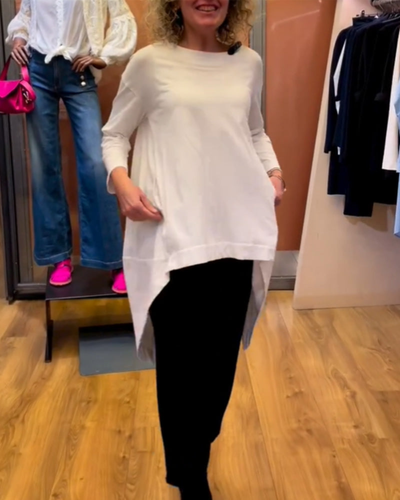 Elegant Women's Round Neck Top