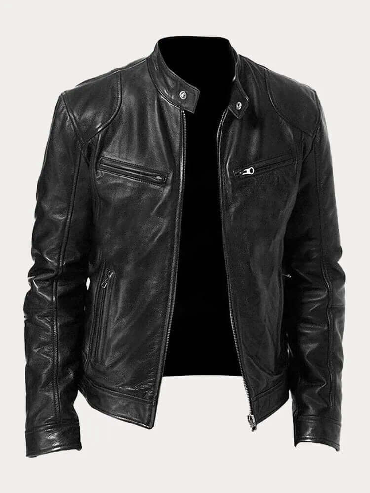 Men's Elegant Black Leather Jacket