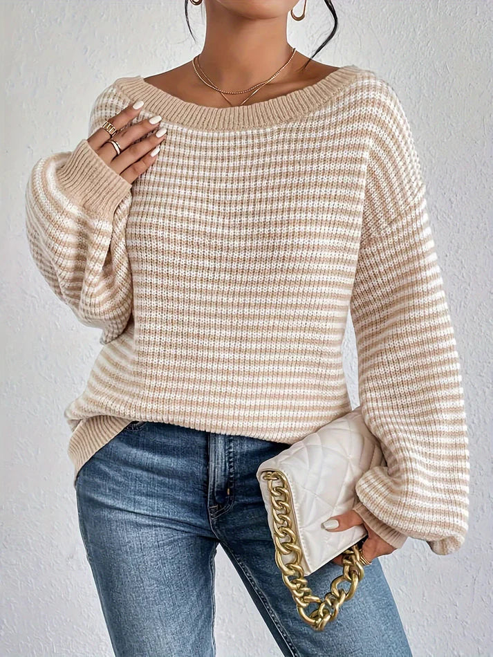 Radiant Pullover Stripe Design Soft Comfort