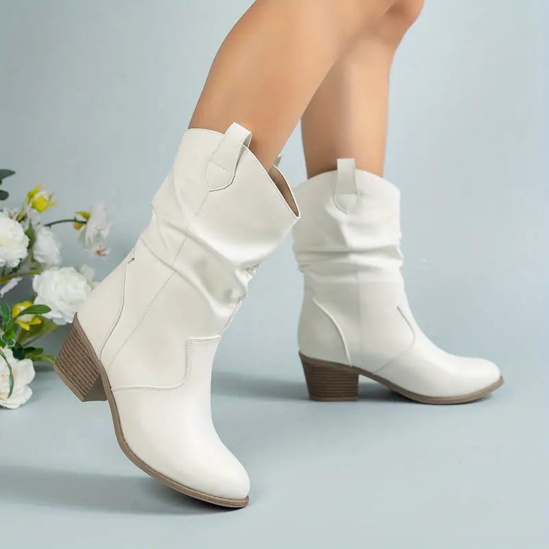 Stylish Leather Boots Rustic Chic
