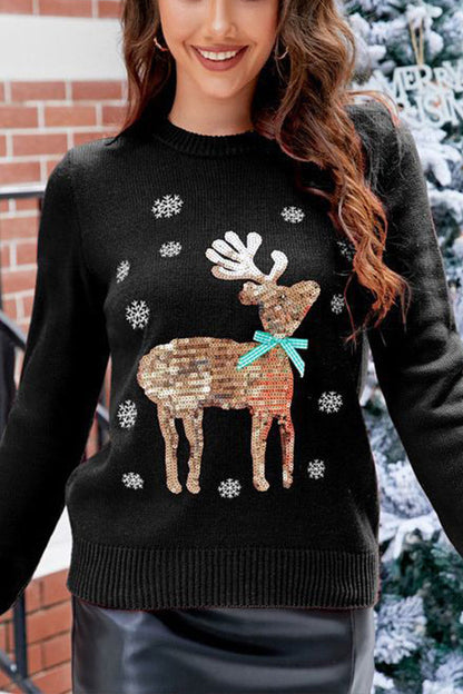 Christmas Sweater Deer Motif Cute