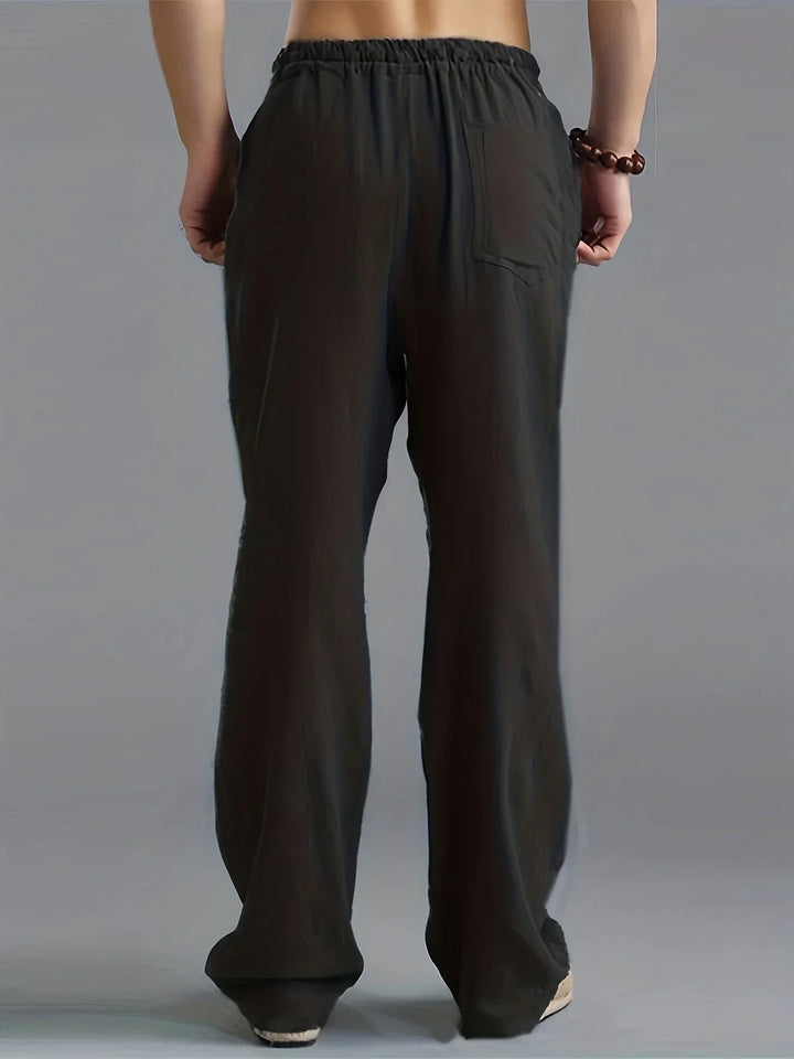 Gerade Herrenhose Mit Elastischem Bund