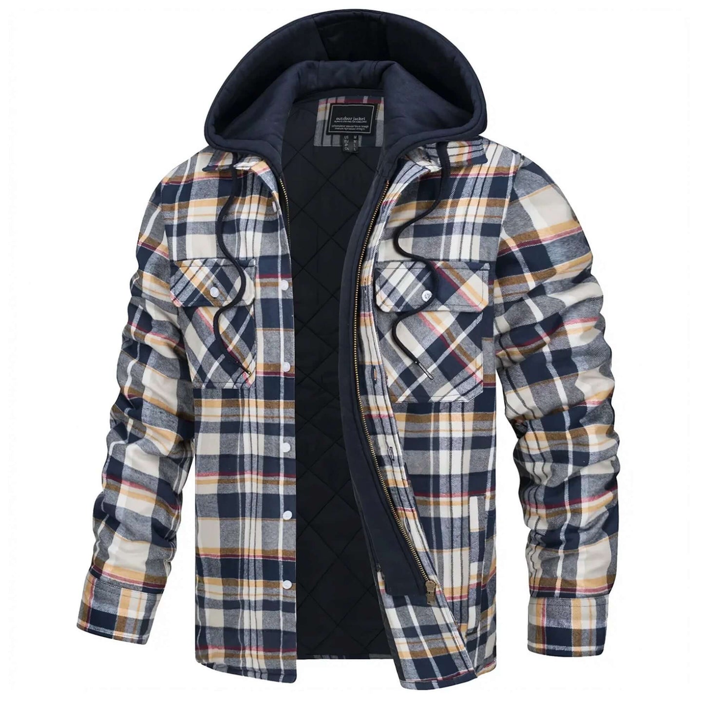 Men's Casual Checkered Long Sleeve Modern Jacket