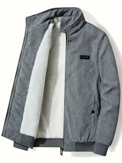 Men's Stand-Up Collar Jacket Elegant Black