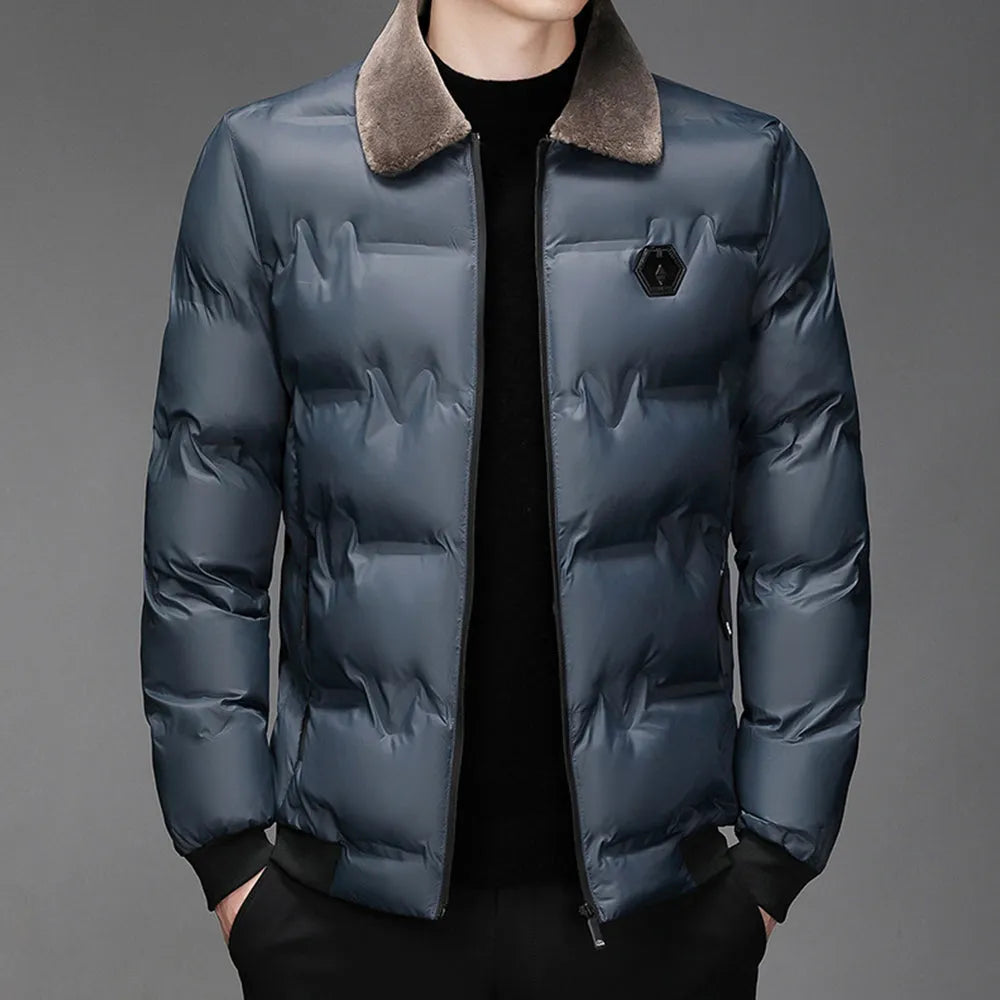 Men's Winter Jacket Warm Insulated Black