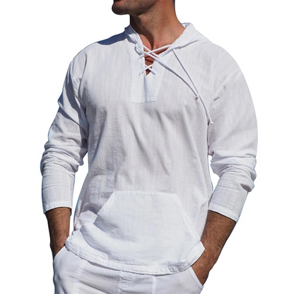 Hoodie Comfortable Cotton Oversized V-neck