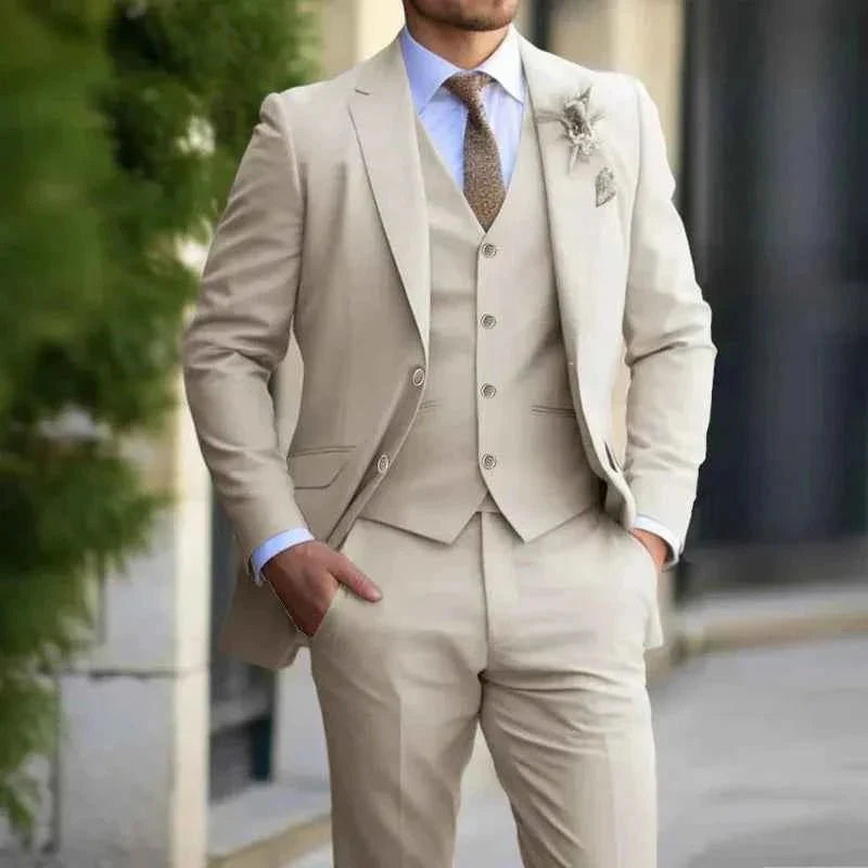 Men's 3-Piece Suit Elegant Slim Fit
