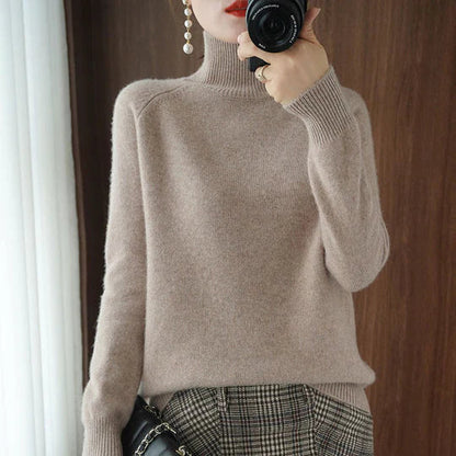 Women's Elegant Long Turtleneck Sweater