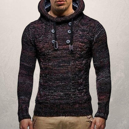 Wool Sweater Hood Slim Fit Modern Fit
