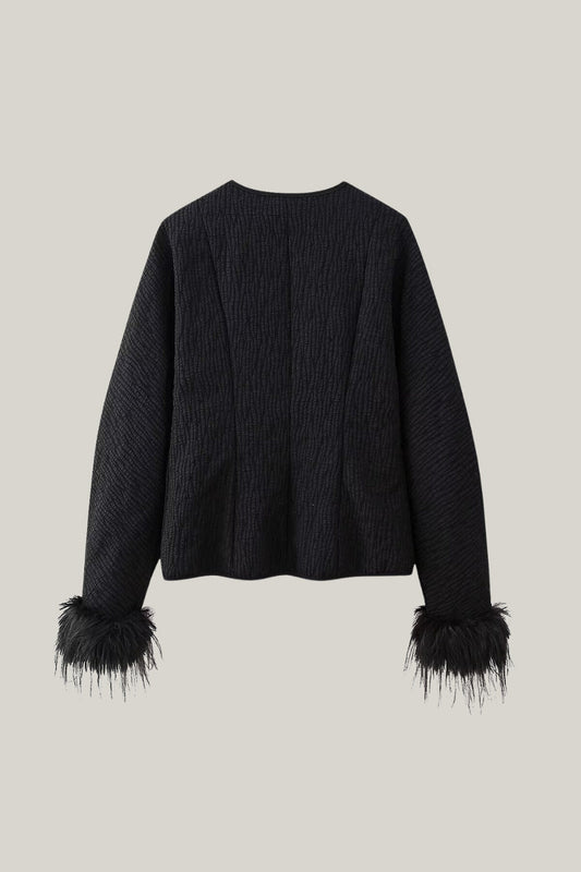 Federmuster Damenjacke Trendy - IdealeKleiden