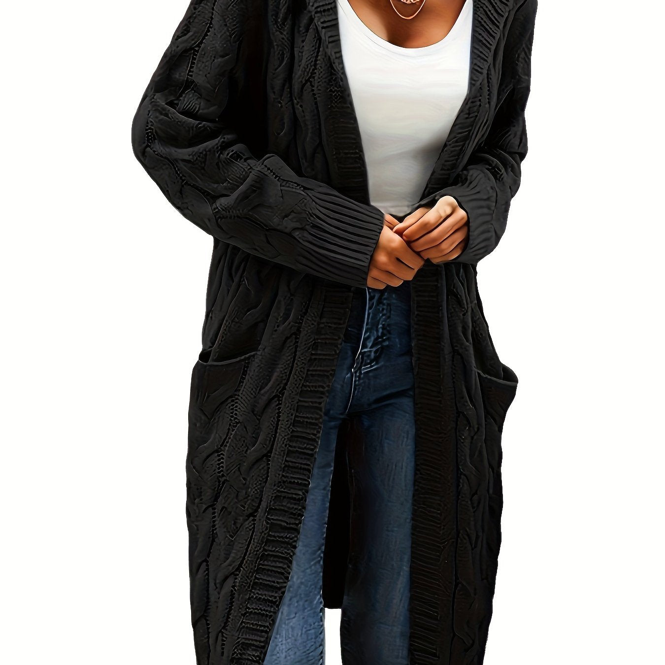 Women's Long Elegant Hooded Jacket
