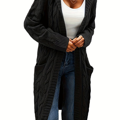 Women's Long Elegant Hooded Jacket