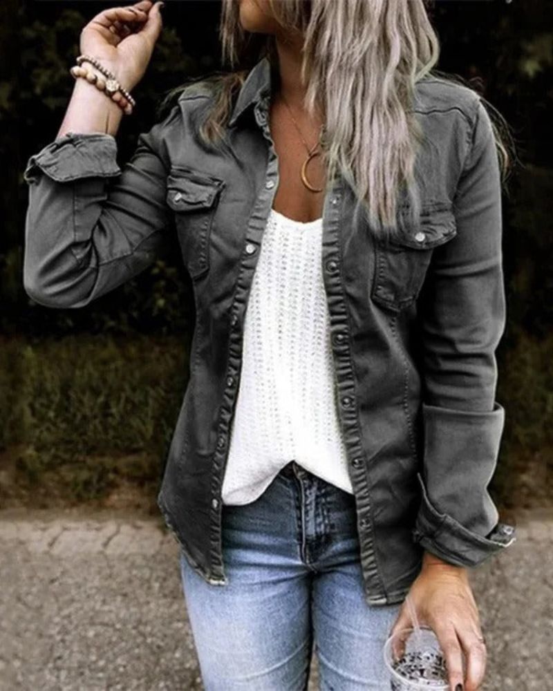 Fashionable Women's Classic Denim Jacket