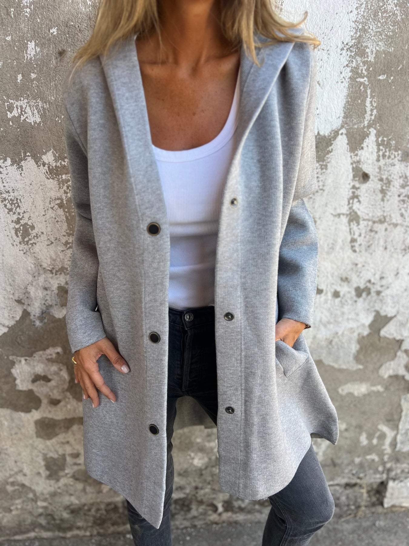 Comfortable hooded jacket Relaxed fit