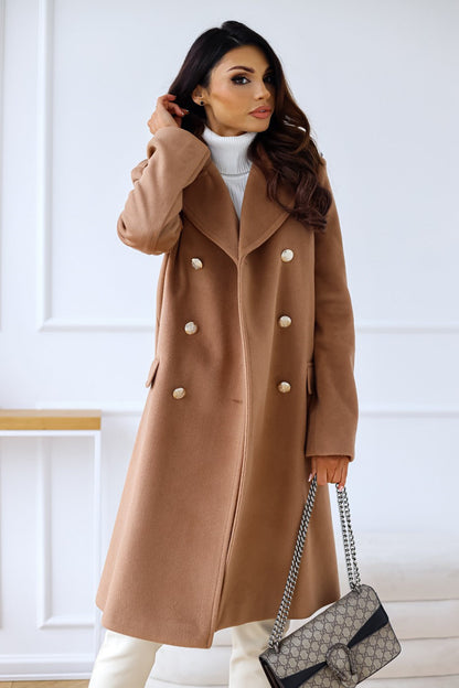 Stylish Women's Double-Breasted Coat