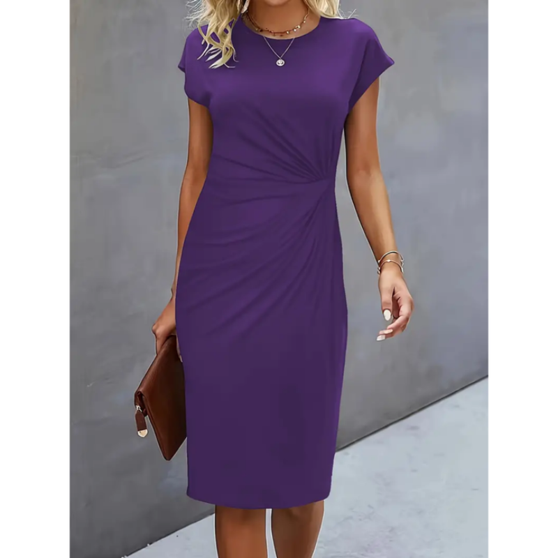 Elegantes Damenkleid Kurzarm Chiffon - IdealeKleiden