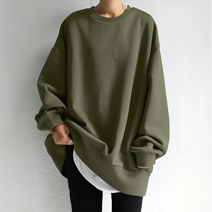 Damen Pullover Locker Schnitt Übergröße