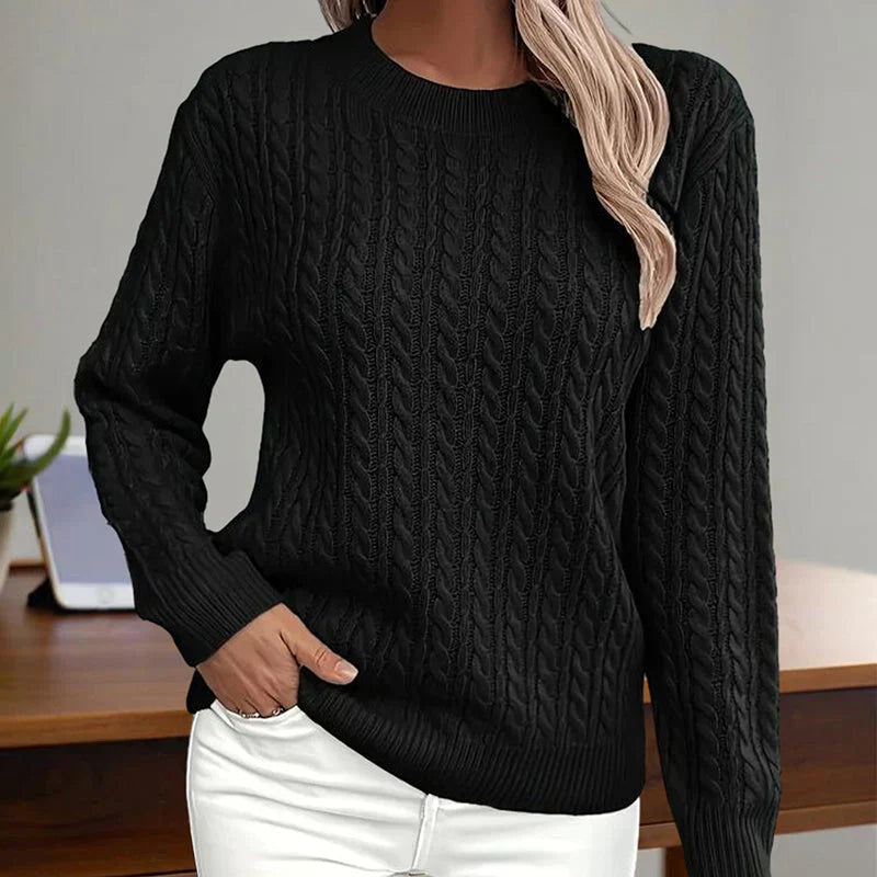 Stylish women's sweater with texture