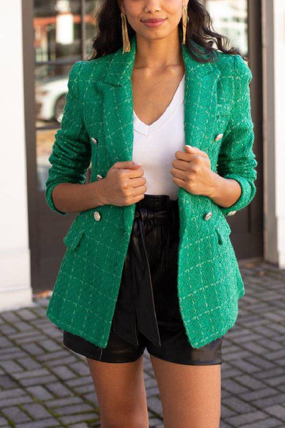 Fashionable Quilted Jacket Contrast Colors