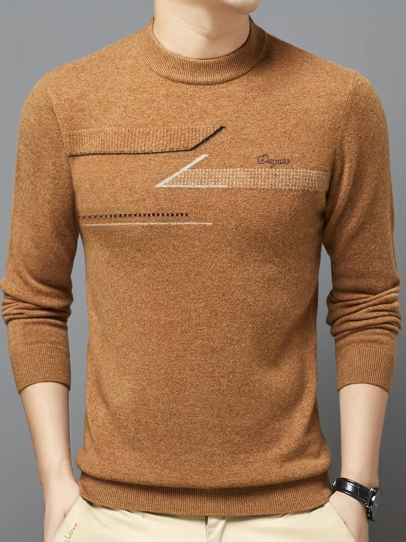 Leander - Bequeme Herren-Pullover Rundhals - IdealeKleiden