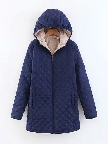 Women's Warm Quilted Jacket with Hood