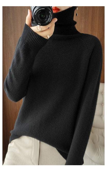 Comfortable Turtleneck Sweater Loose Fit