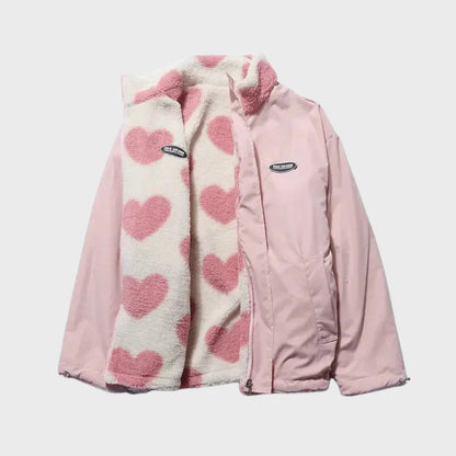 Heart-shaped women's jacket Reversible